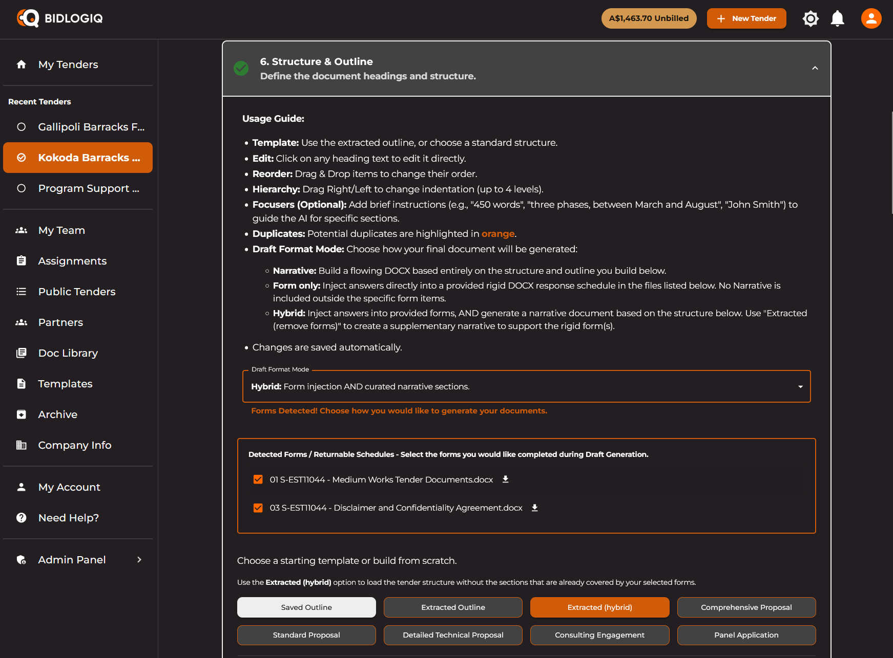 Form Filling AI Feature